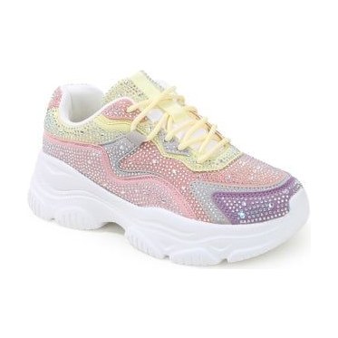Look 008: pastel rhinestone chunky sneaker