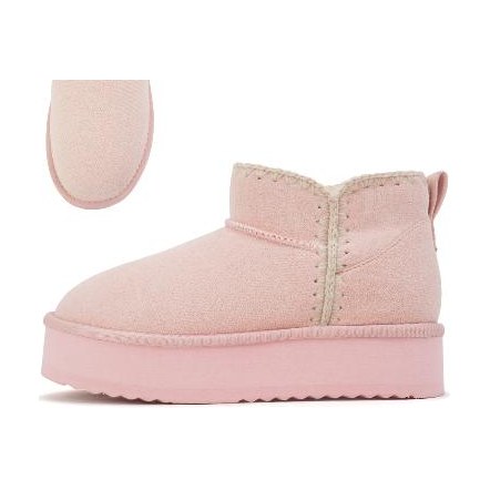 Look 009: platform faux-suede ankle boot