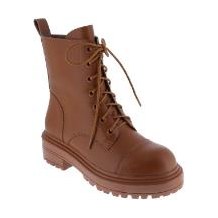 Look 025: brown lace-up lug-sole boot