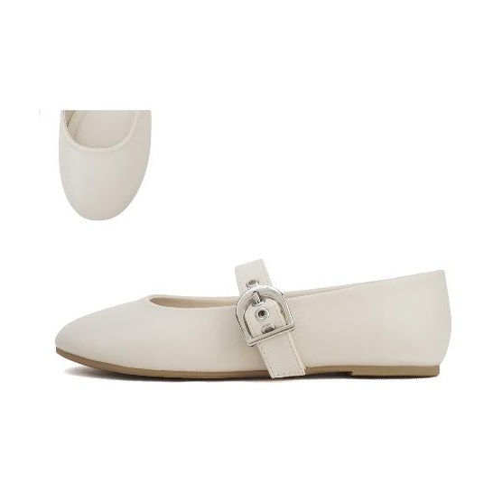 Look 034: buckle Mary Jane ballet flat