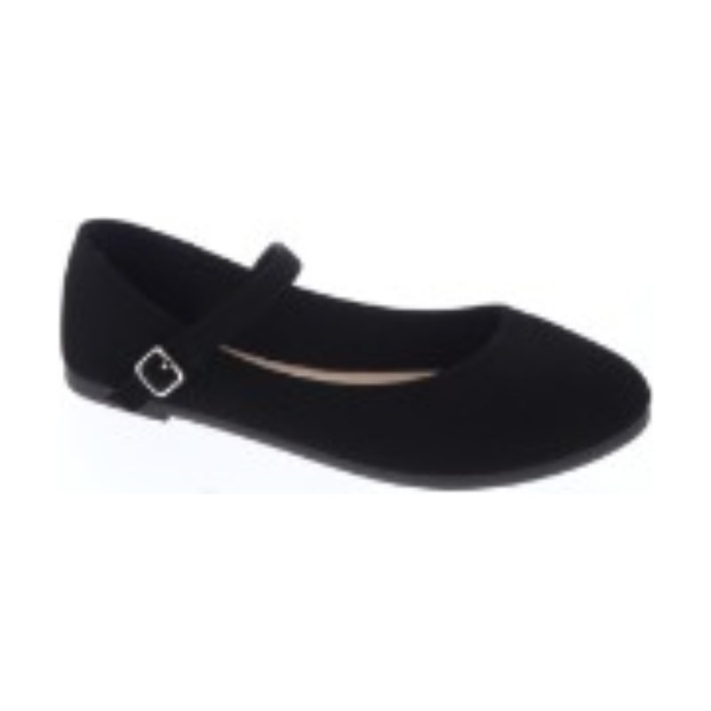 Look 038: suede Mary Jane flat