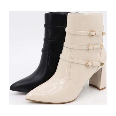 Look 048: cream buckle ankle boot