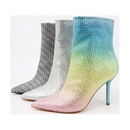 Look 052: ombre sparkle sock boot