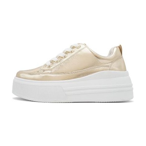 Look 060: gold metallic platform sneaker