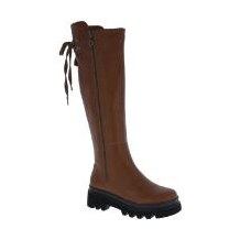 Look 084: brown knee-high boot