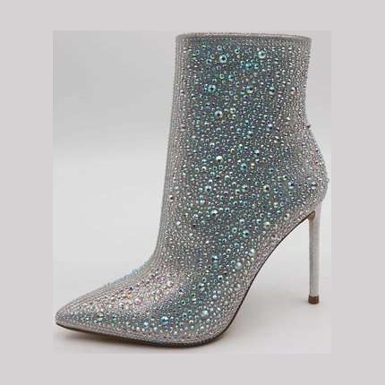 Look 099: rhinestone stiletto bootie