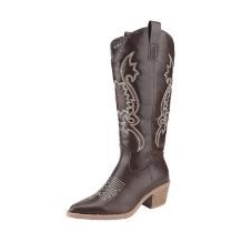 Look 101: brown tall western boot