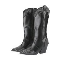 Look 105: black western boot